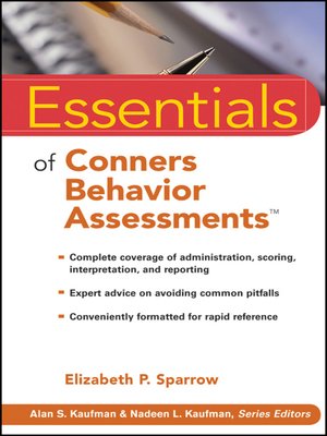 cover image of Essentials of Conners Behavior Assessments